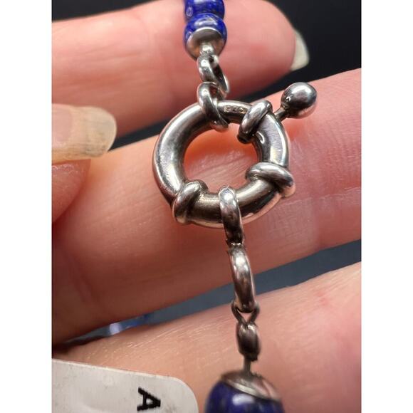 NEW lapis and sterling silver 18 inch necklace - Picture 11 of 15